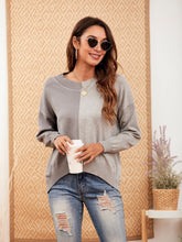 Color Block Drop Shoulder Sweater Sai Feel